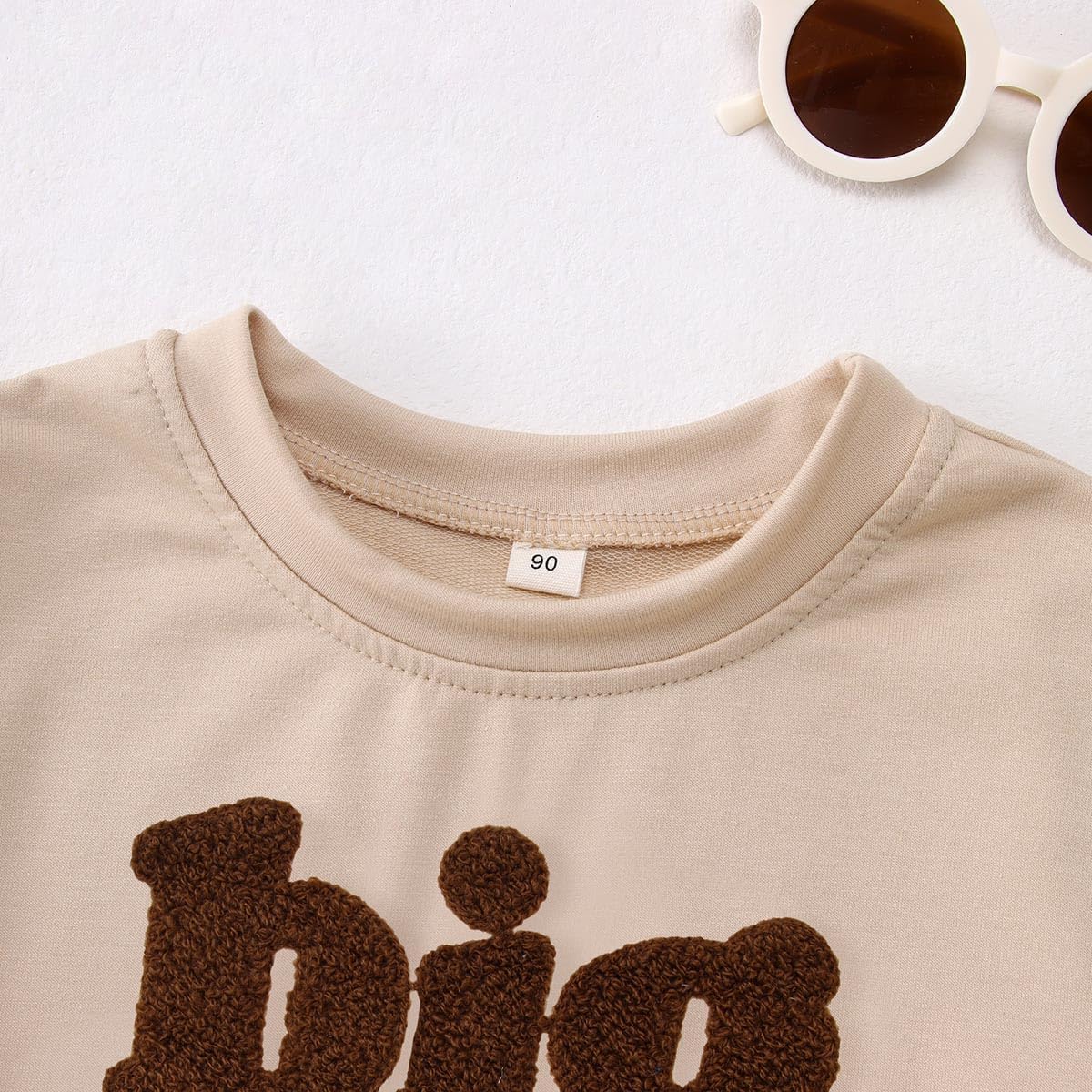Big Brother Sweatshirt Toddler Boy Big Bro Chenille Patch Letter Print Pullover Crewneck Long Sleeve Shirt Fall Tops - Image 6