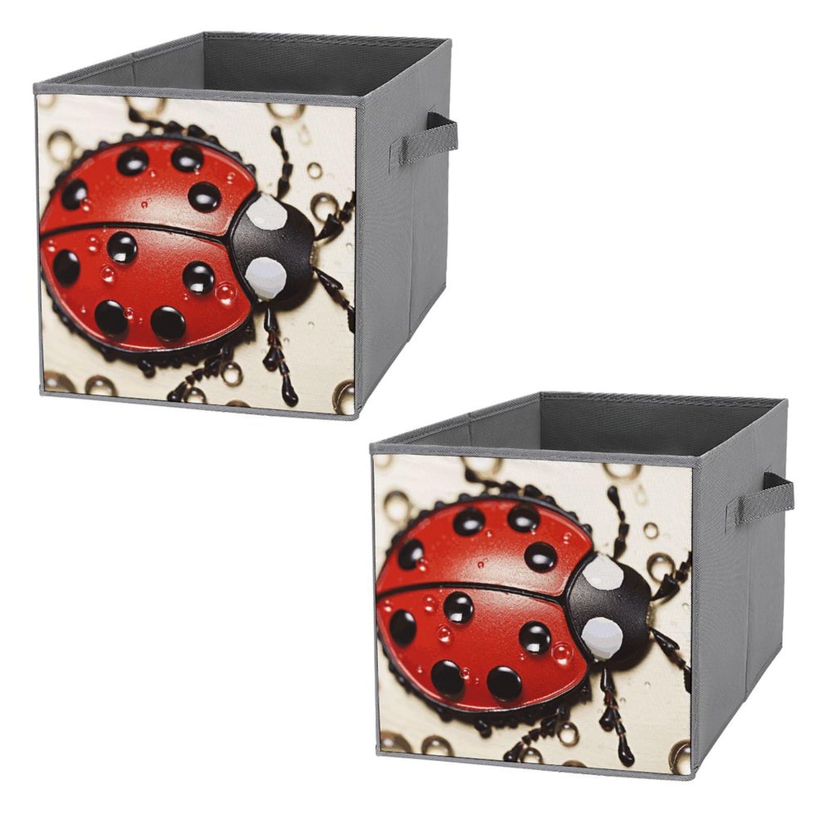 Boîtes de rangement pliables coccinelle pour étagères et vêtements