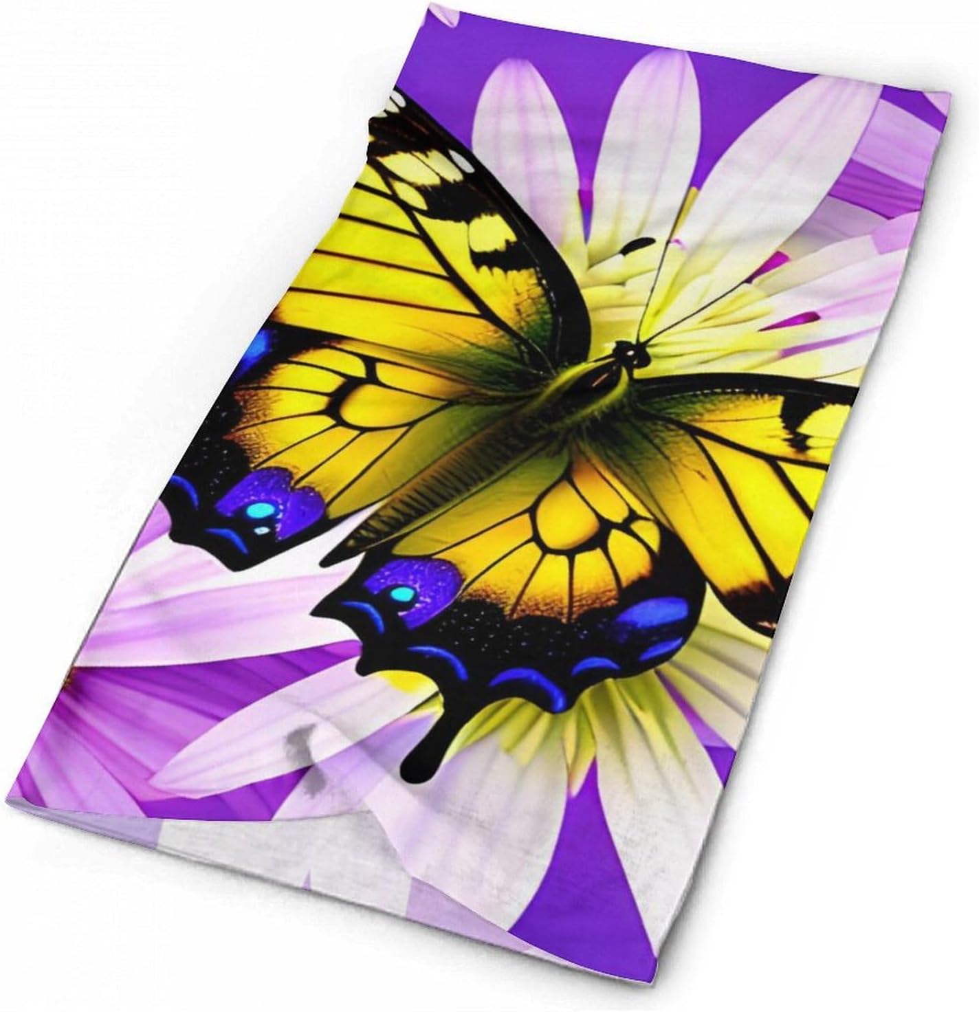 Spring Butterfly And Flower Winter Neck Gaiter Windproof Face Cover Scarf Stylish Warmer Bandana Cloth Soft Face Mask for Men Women Sun Cooling Scarf for Skiing Hiking Cycling