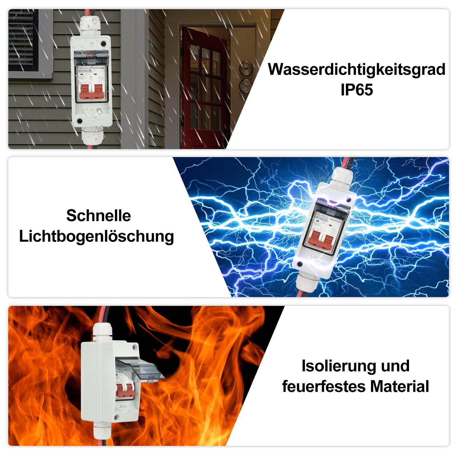 Przełącznik fotowoltaiczny DC 32 A2P 500 V Outdoor Waterproof Solar Confluence Load Switching Air Switch