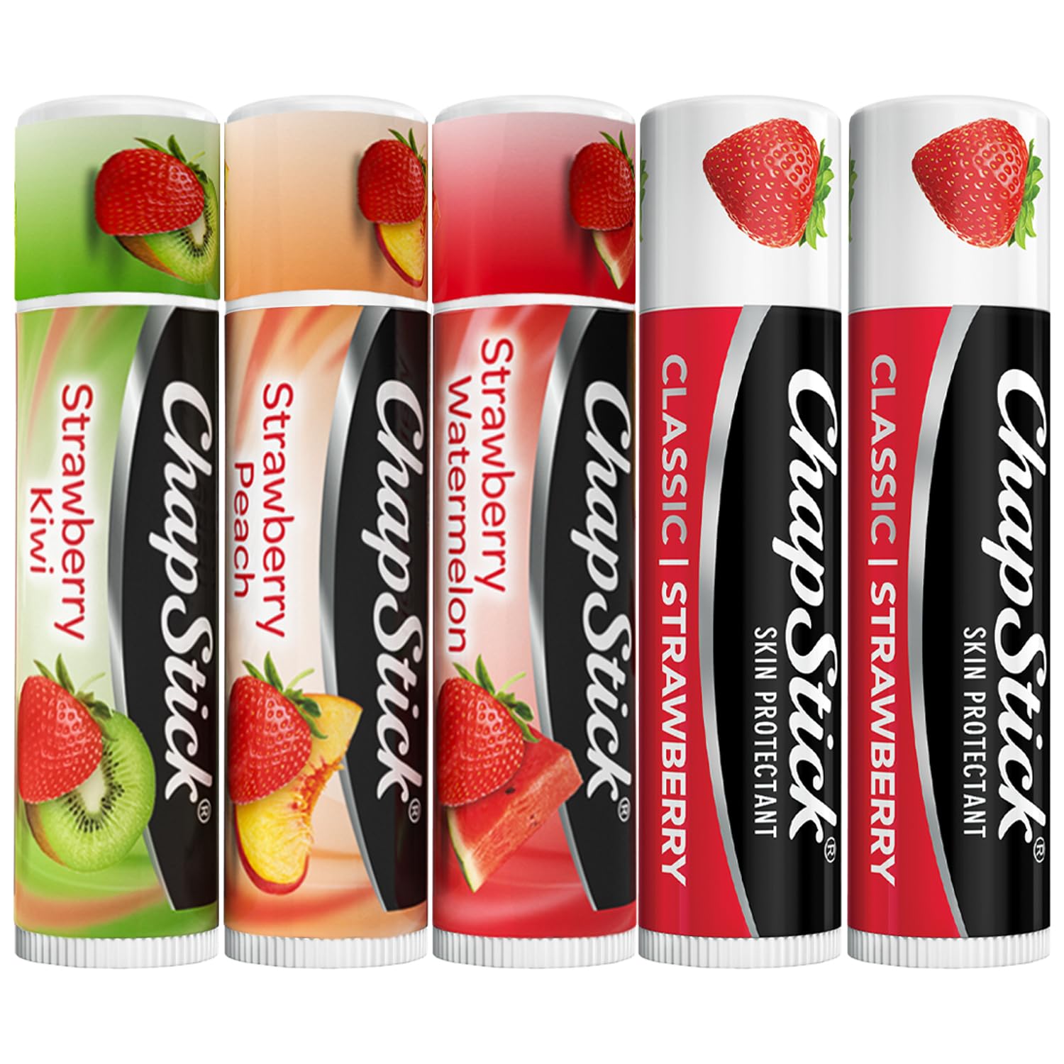 Amazon.com : ChapStick Strawberry Lip Balm 5-Pack – Remix 3-Pack +