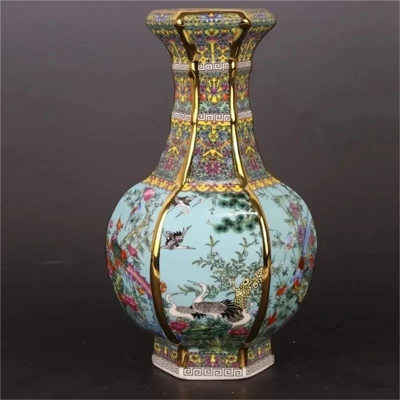 26CM Ceramic Vase Collection Living Room Decoration Enamel Porcelain Home Furnishing Ornaments Housewarming For Living Room, Office, Wedding