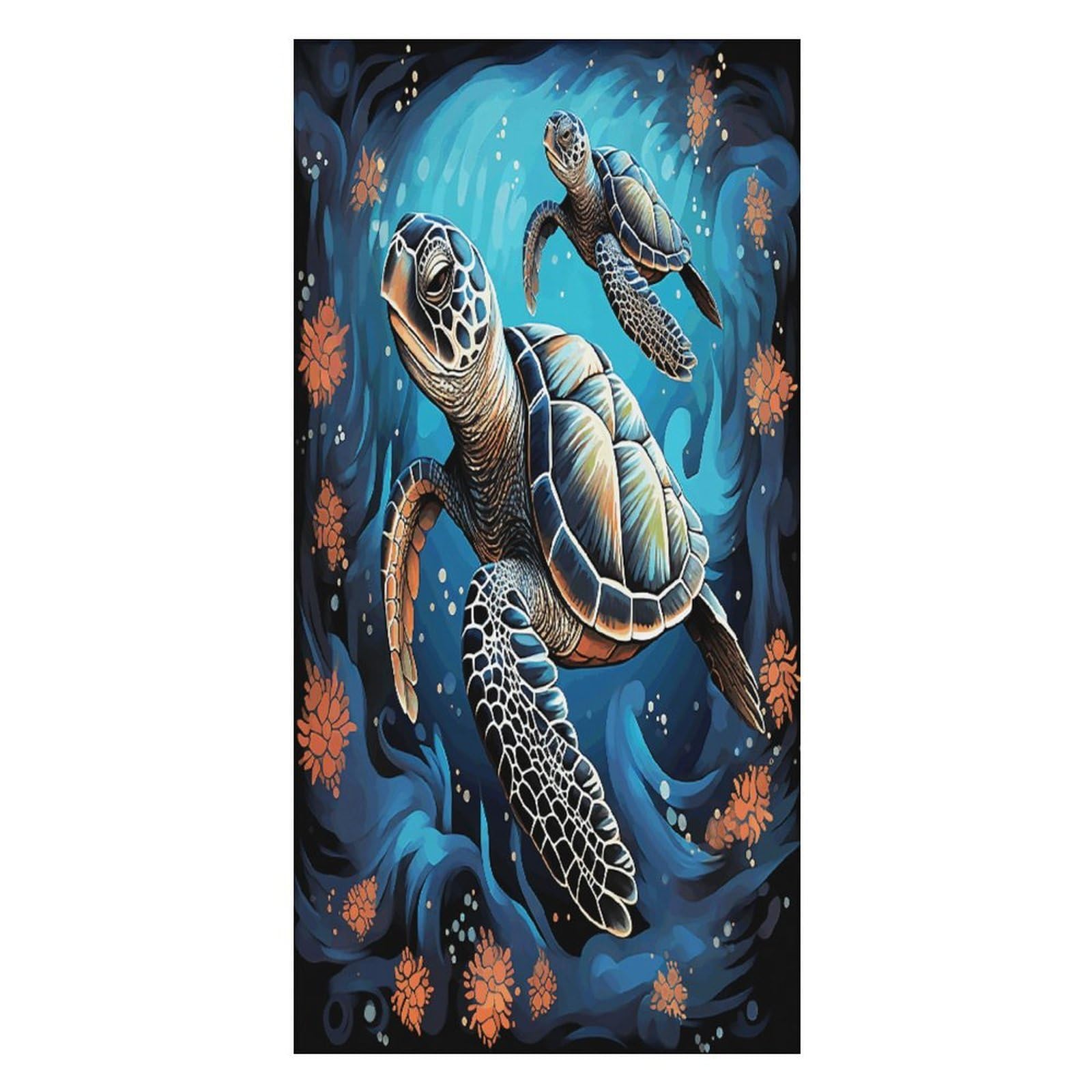 Adfgyerh Unisex Style Sea Turtle Boho Bath Towels Beach Towel Lightweight Quick Dry, Bath Towel For Travel Sports Pool Swimming Bath Camping Yoga Adults160x80cm