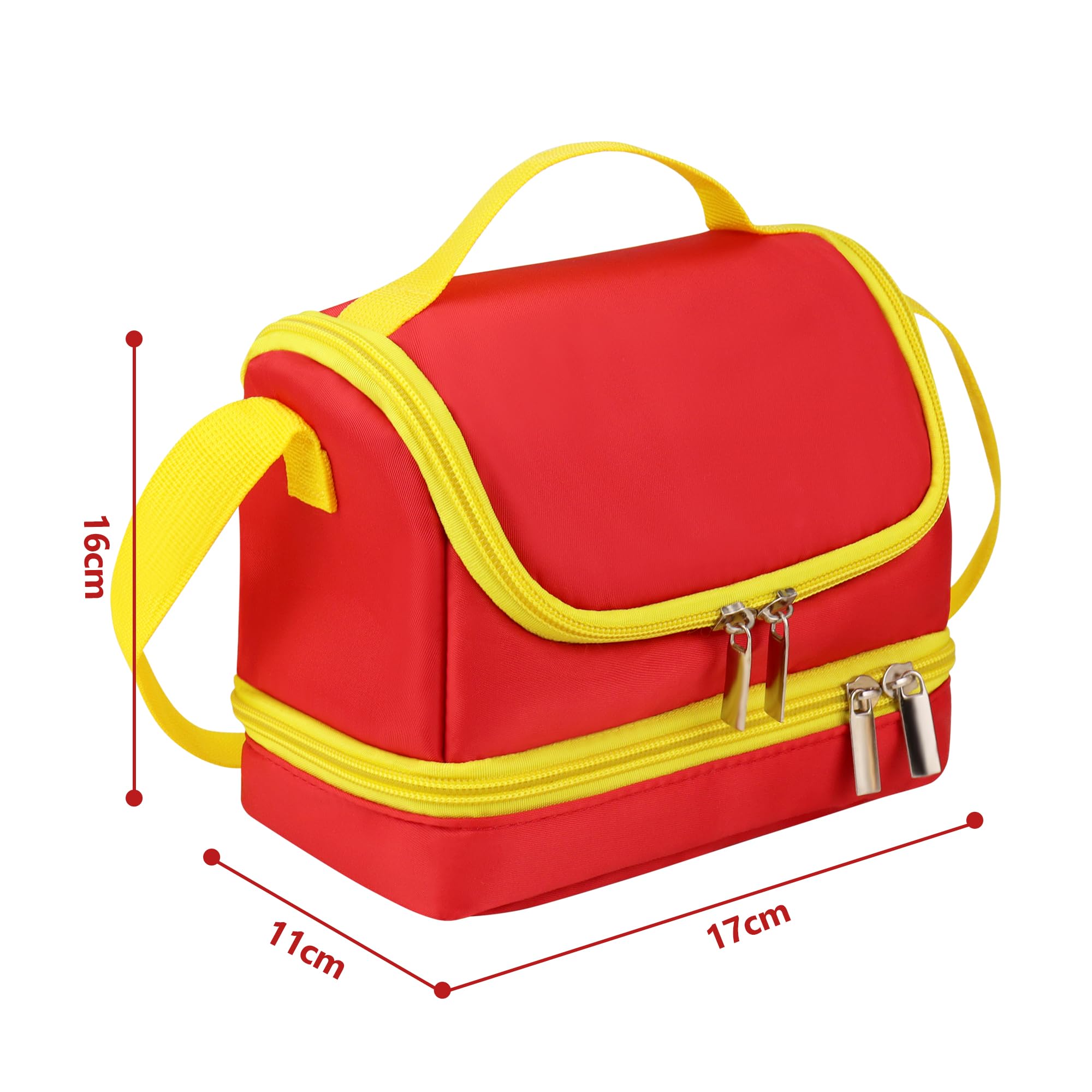 Borsa compatibile con FABA+ Raccontastorie interattivo, Custodia per il Cantastorie, le Cuffie e i Personaggi Sonori (Rosso/Giallo)