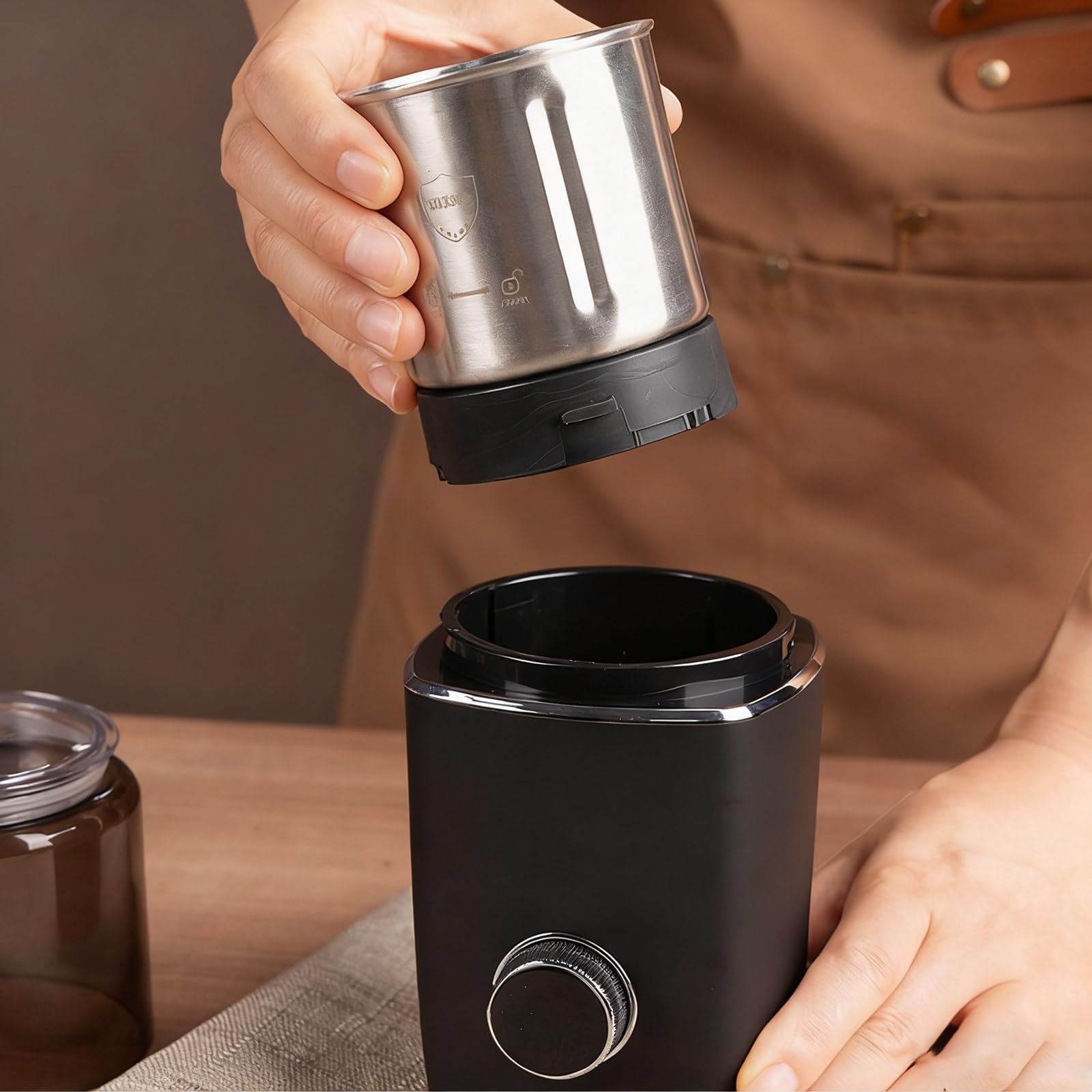 Molinillo de café Recargable, Motor silencioso de Acero Inoxidable 304, Molinillo eléctrico inalámbrico portátil para Frijoles, Especias, eléctrico para Uso en la Cocina