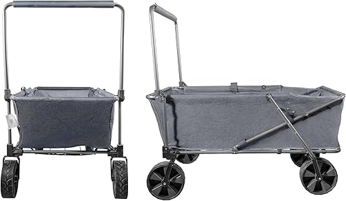 Miniatura 2 de Zenithen Carro portátil plegable Jumbo con ruedas todo terreno XL, perfecto para camping, días de playa, picnic, recreación al aire libre y viajes,