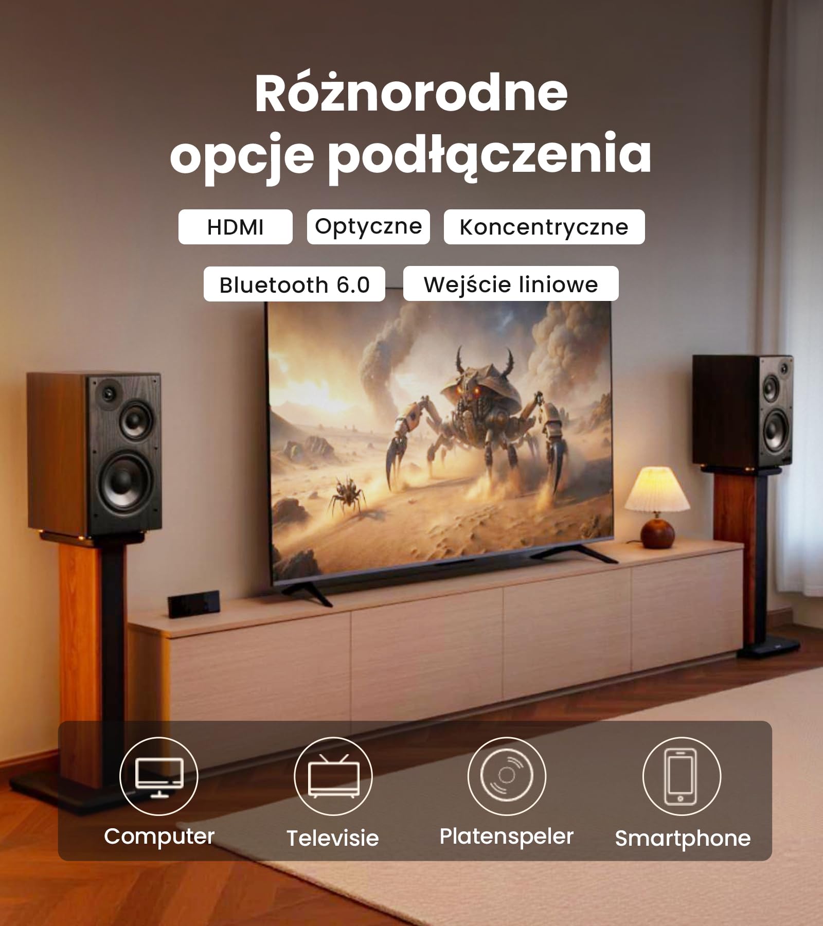 Edifier R2750DB MKII 3-drożne aktywne głośniki półkowe, kolor orzechowy | 144W, Hi-Res, Monitory Studyjne, Wyjście Na Subwoofer, Bluetooth 6.0 Ldac, Do Studia, Kina Domowego I Zestawu Biurkowego