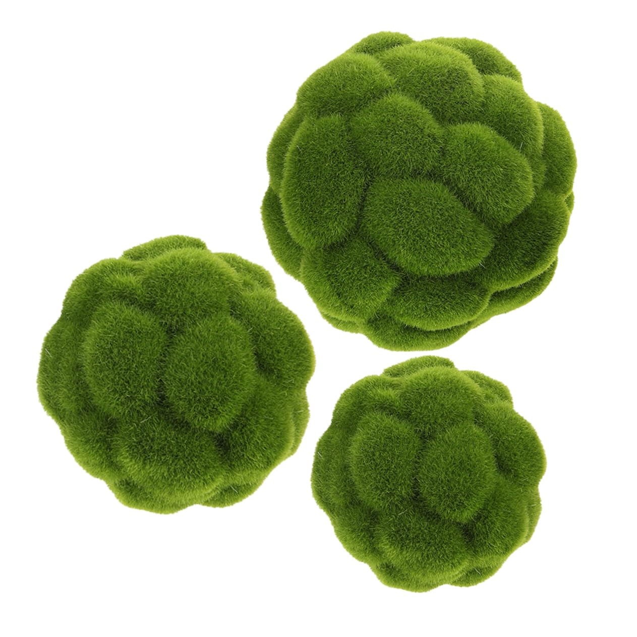 Alipis 6 Piezas Bola de Musgo simulada Bolas de Musgo de pecera as de Verde as Decorativas para la decoración del hogar decoración de Falso Trasplante de Cabello