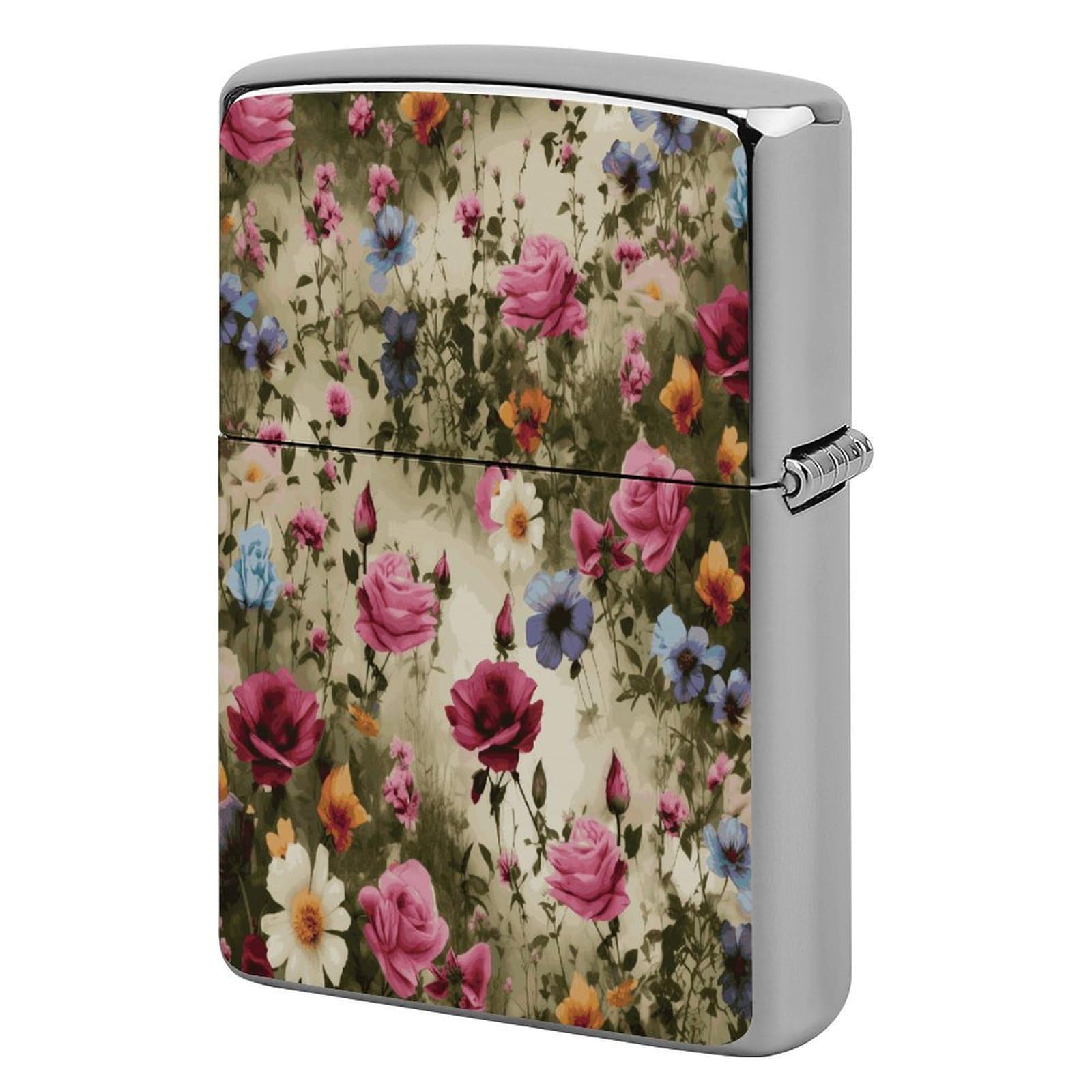 Fekiloot Style Garden Blooming Wildflowers Lighter Case Cover Lighter Holder