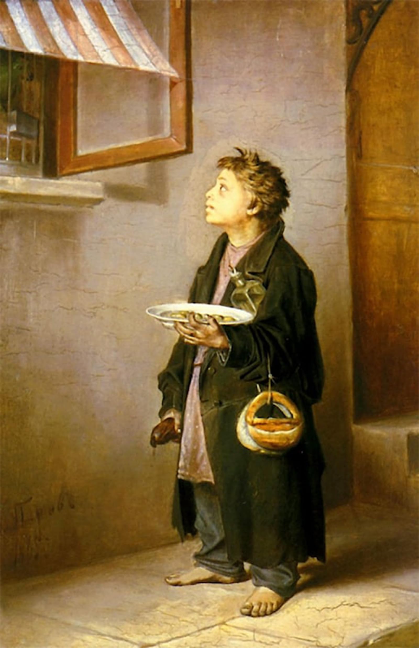 POSTERIIk Vintage Print Pop Art Landscape Artwork the Boy Craftsman by Vasily Grigorievich Perov Art Prints for Office Home Decor 60x90cm