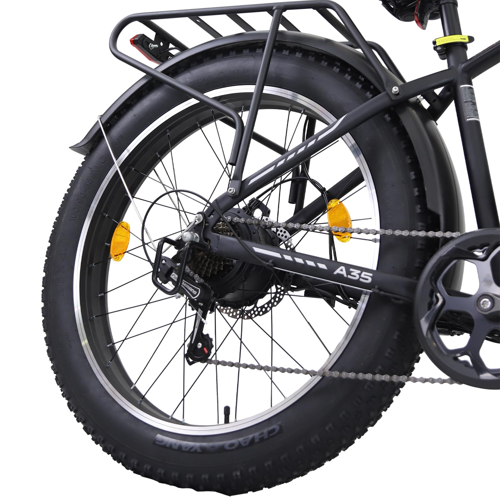 Vélo électrique pour adulte, 26 x 4 pouces, Fat Tire Offroad avec batterie 48 V 13 Ah, 7 vitesses, jusqu'à 25 km/h, portée de 45 à 65 km