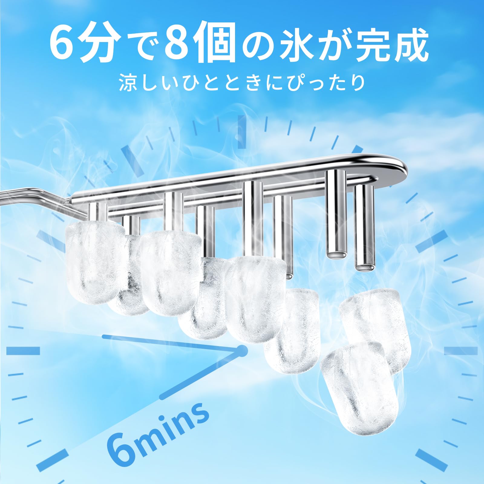 Amazon.co.jp: SAMKYO 製氷機 家庭用 高速製氷 最短6分 自動洗浄機能