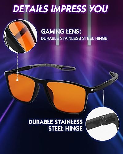 Miniatura 6 de Blue Light Blocking Glasses Gaming- Filtering Computer Gaming Screen/TV/Phone UV Blue Ray