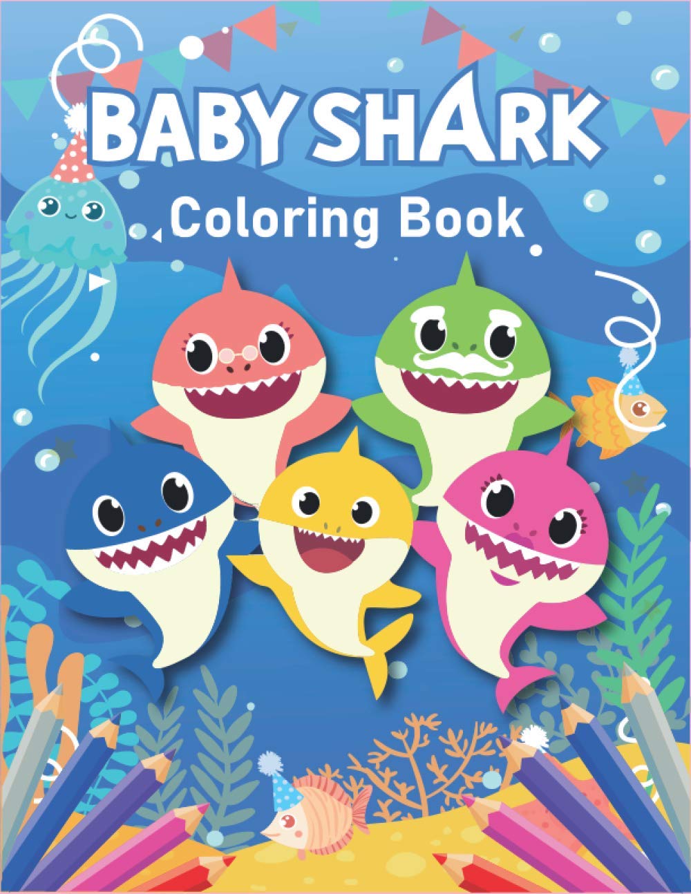 Buy Baby Shark coloring book: A children’s coloring book and color