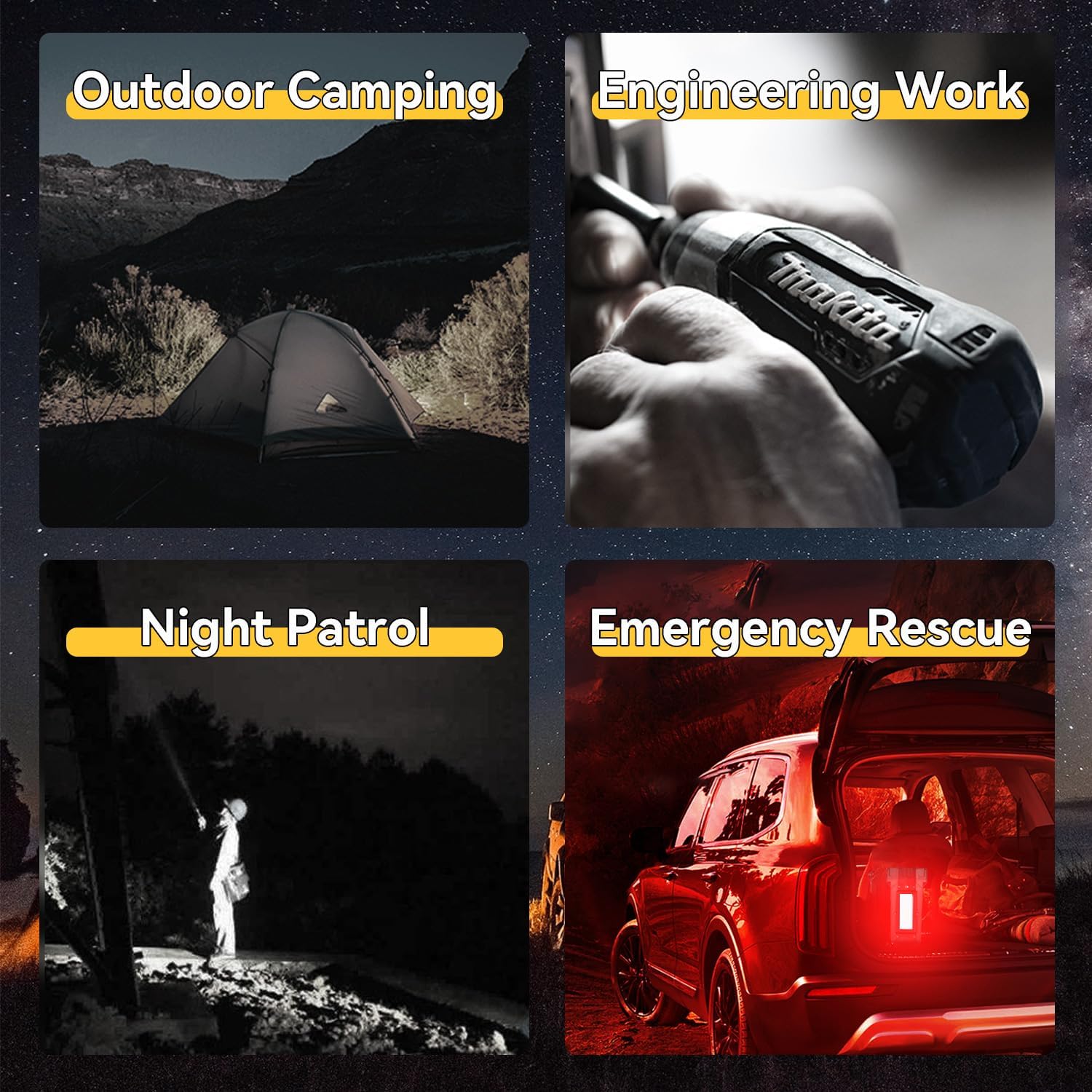 SUNREI Linterna LED recargable