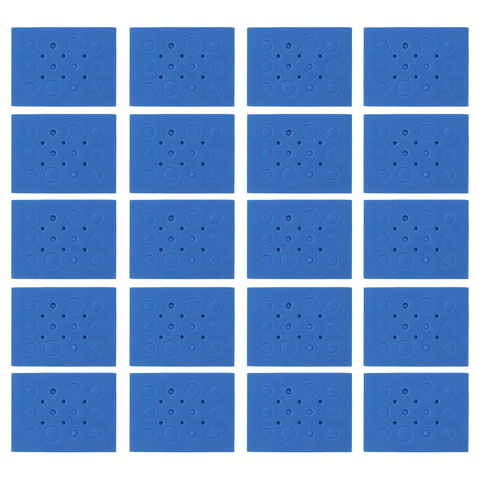 Foam Tube Rack, High Density Polyethylene Floating Holder for Centrifuge Tubes in Water Baths, Laboratory Accessory for Sample Storage and Scientific (Dark Blue 18 Hole 20 Pcs (for 0.2ml