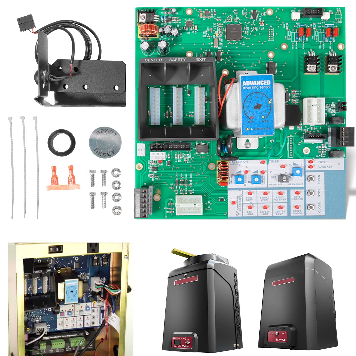 Replacement for Liftmaster Q400 Q400E-1 Elite Omni Main Circuit Control Board, Q400D Q400E SL3000 CSW200 Gate Openers Operators