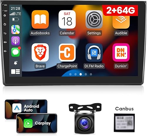 Radio de coche para Audi A4S4RS4 (2002-2007) Seat Exeo (2008-2012), 2G+64G 9 pulgadas pantalla táctil Android estéreo, CarplayAndroid