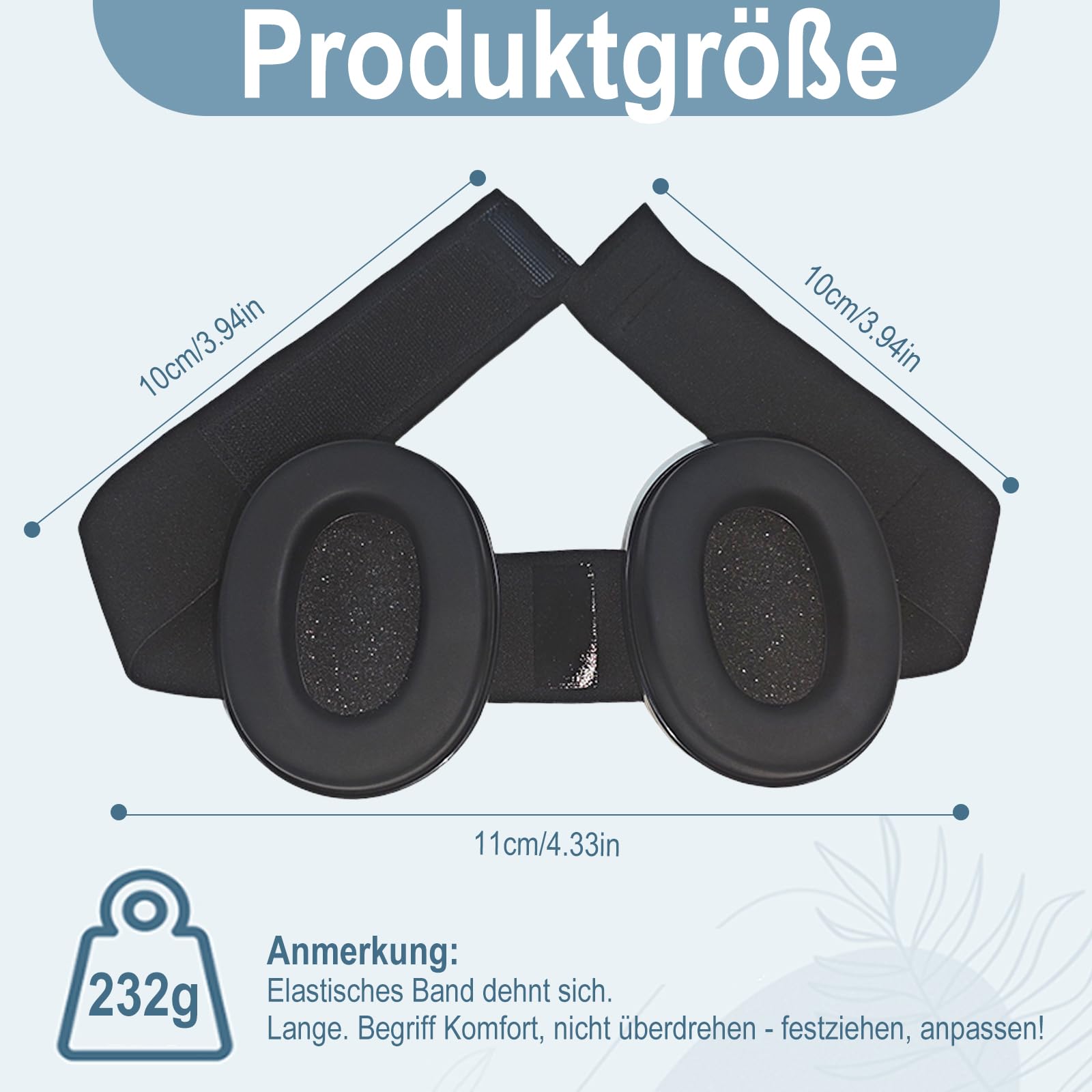 Casque anti bruit adulte, Casque anti bruit sommeil, protection contre le bruit élastique réglable, idéal pour les voyages