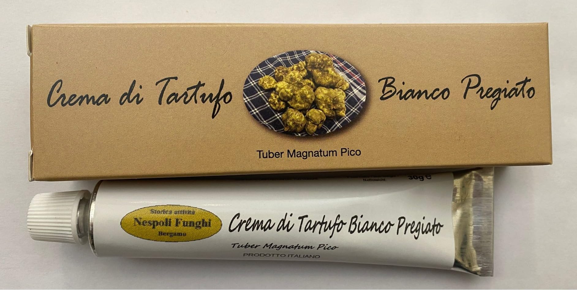 Crema de trufa blanca 90% 30 g en tubo – Lista para usar, ideal para pasta y platos gourmet - Nespoli Funghi