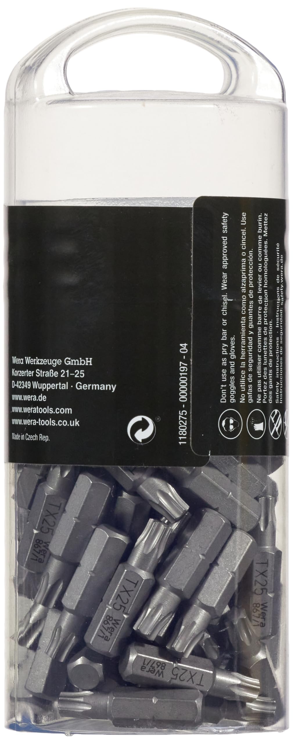 Punta de dtornillador Pozidriv Wera 05056712001 855/1 BTH PZ, PZ2 | RS