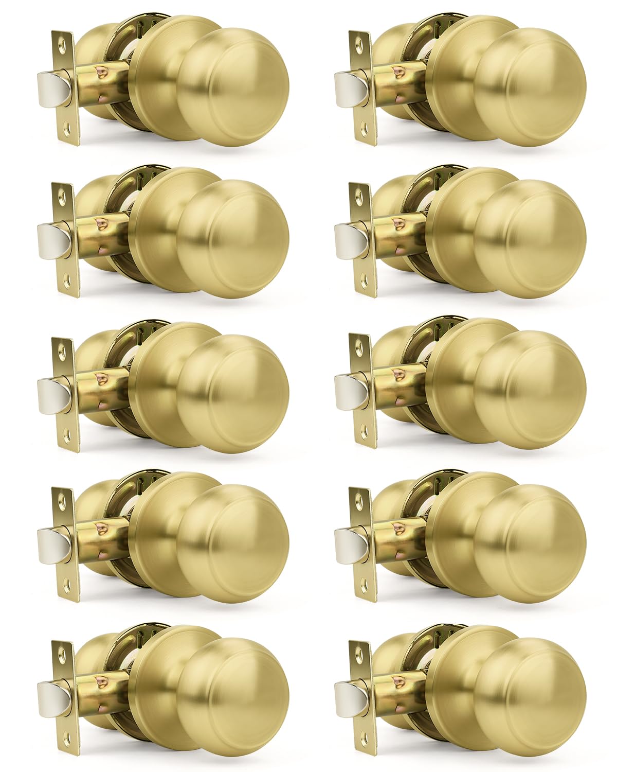 Matte Black Door Knobs - Keyless Privacy Locks -12