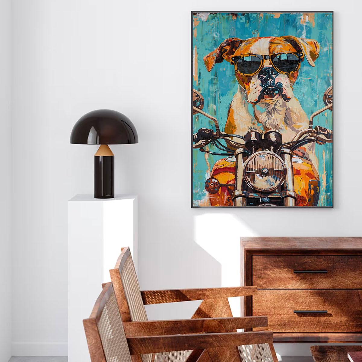 Sit On The Toilet Leuke Hond Scandinavische Stijl Canvas Poster Badkamer Decor Schattige Dier Poster Prints Canvas Schilderij Muur Kunst Foto Woondecoratie Frameless 60×80cm×3 stuks