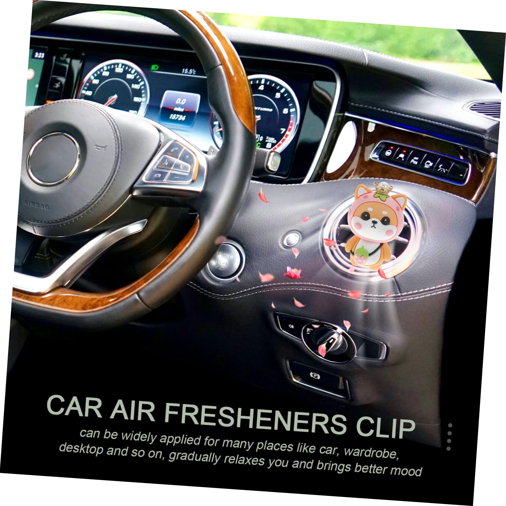 Gatuida 3pezzi Clip Per Diffusore Aromi Auto Decorazione Vent Carino Cane Facile Da Installare e Resistente Profumatore Per Abitacolo Auto