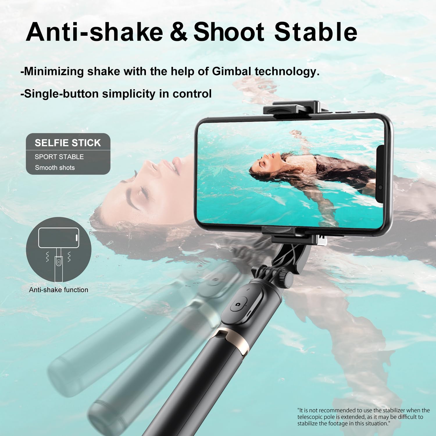 SRIKEKL Selfie Stick Gimbal Stabilizer, 360Â° Rotatie Statief met Draadloze Afstandsbediening & Vullichten, Draagbare Telefoonhouder, Auto Balance 1-Axis Gimbal voor Smartphones Tiktok Vlog Youtuber