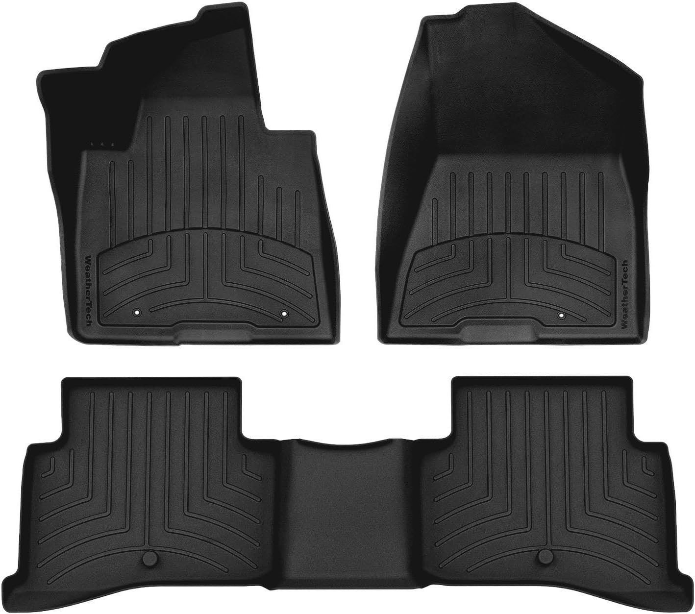 WeatherTech FloorLiner HP Custom Fit Floor Mats for Hyundai Tucson, Sportage 1st & 2nd Row (4415721IM-448162IM), Black