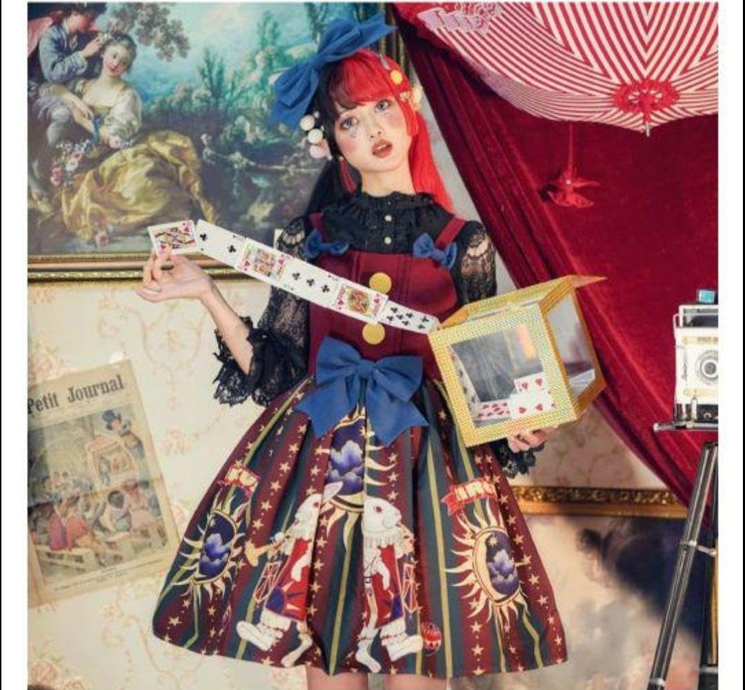 Amazon.co.jp: き 海外ロリータ ワンピース サーカス ウサギ柄