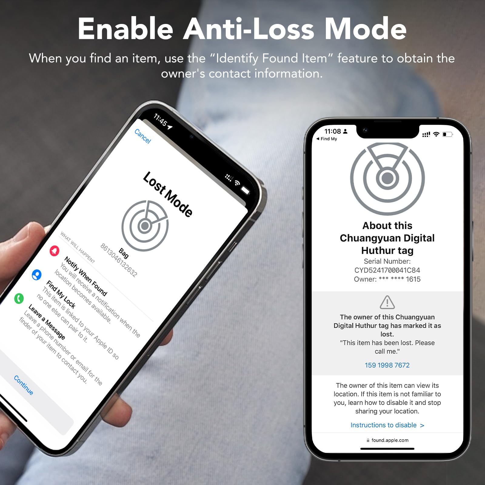 CASCHO Smart Tag Wallet Traceur Carte Lot de 2, Air Tracker Card Compatible avec Apple Localiser (iOS Uniquement), Rechargeable Localisateur D’Objets pour Portefeuille/Bagages/Valise/Sac/Clés, Noir