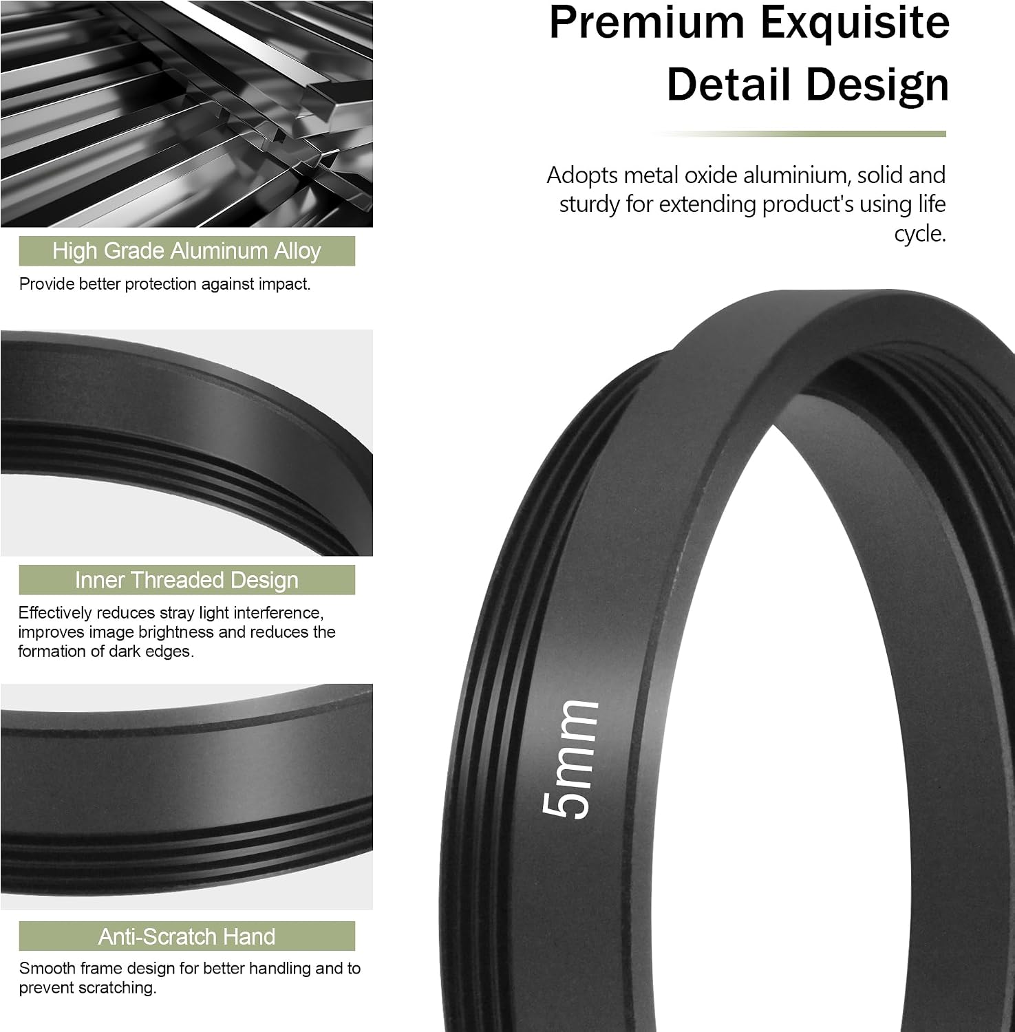 Alstar M42 Extension Tube Kit for Cameras and Eyepieces (5/10/20/40mm)