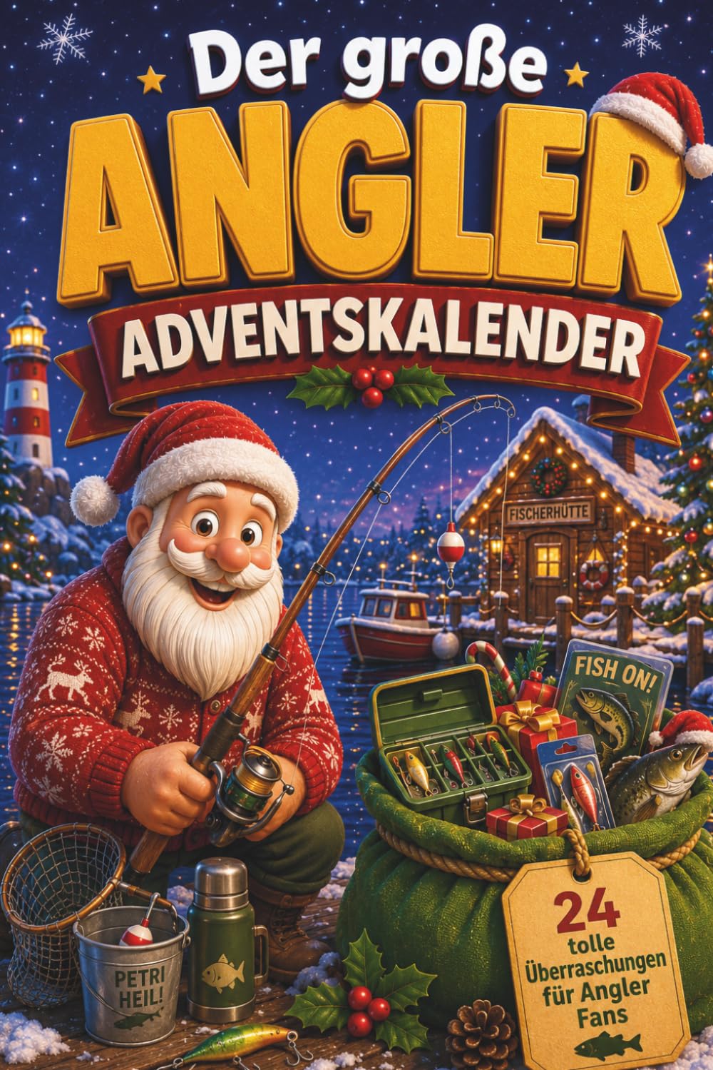Der Angler-Adventskalender: 24 Tage voller Rätsel, Wissen und Angelspaß als Geschenk für Fischer & Angler