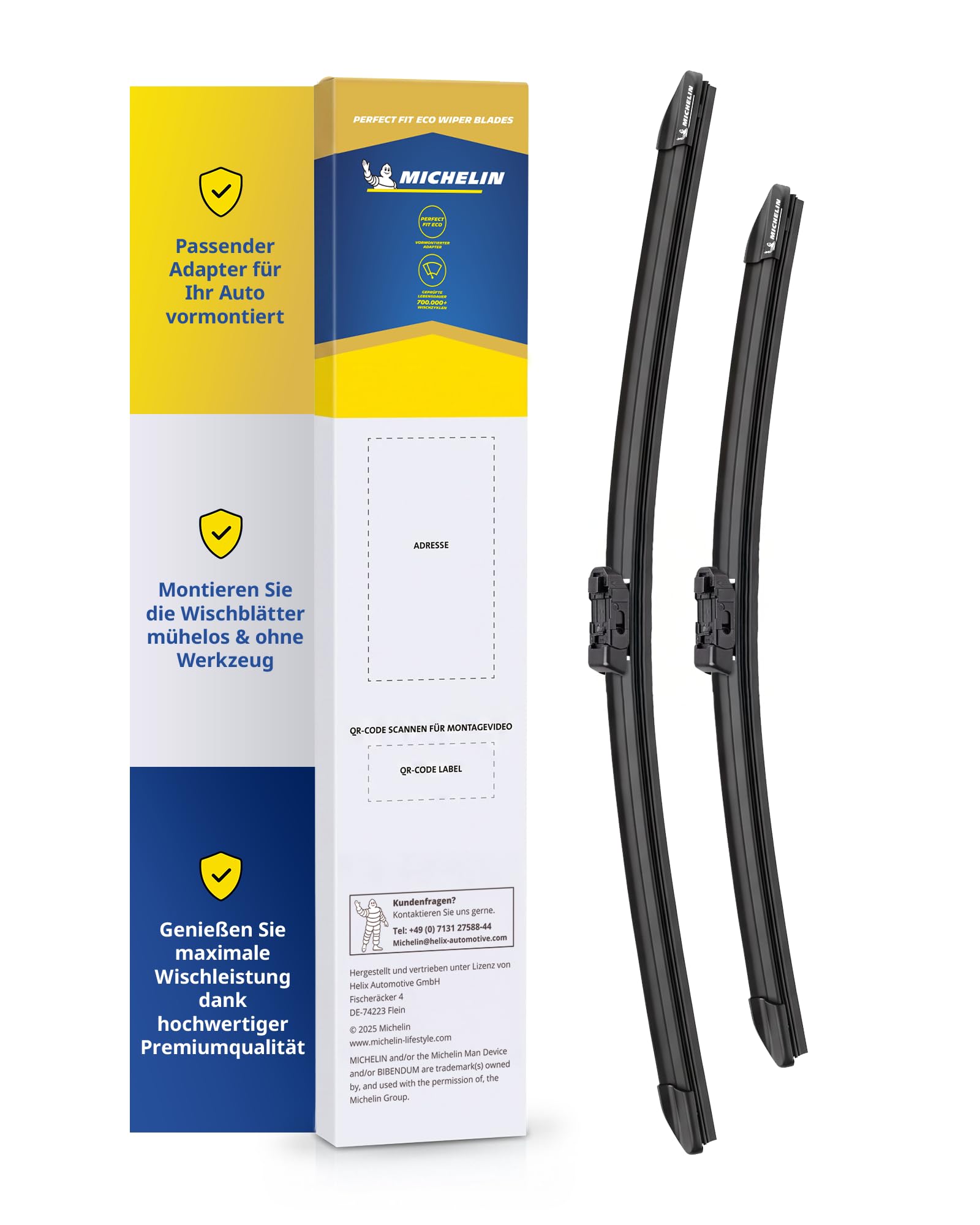 MICHELIN Perfect Fit 100 Scheibenwischer Set 600/475mm