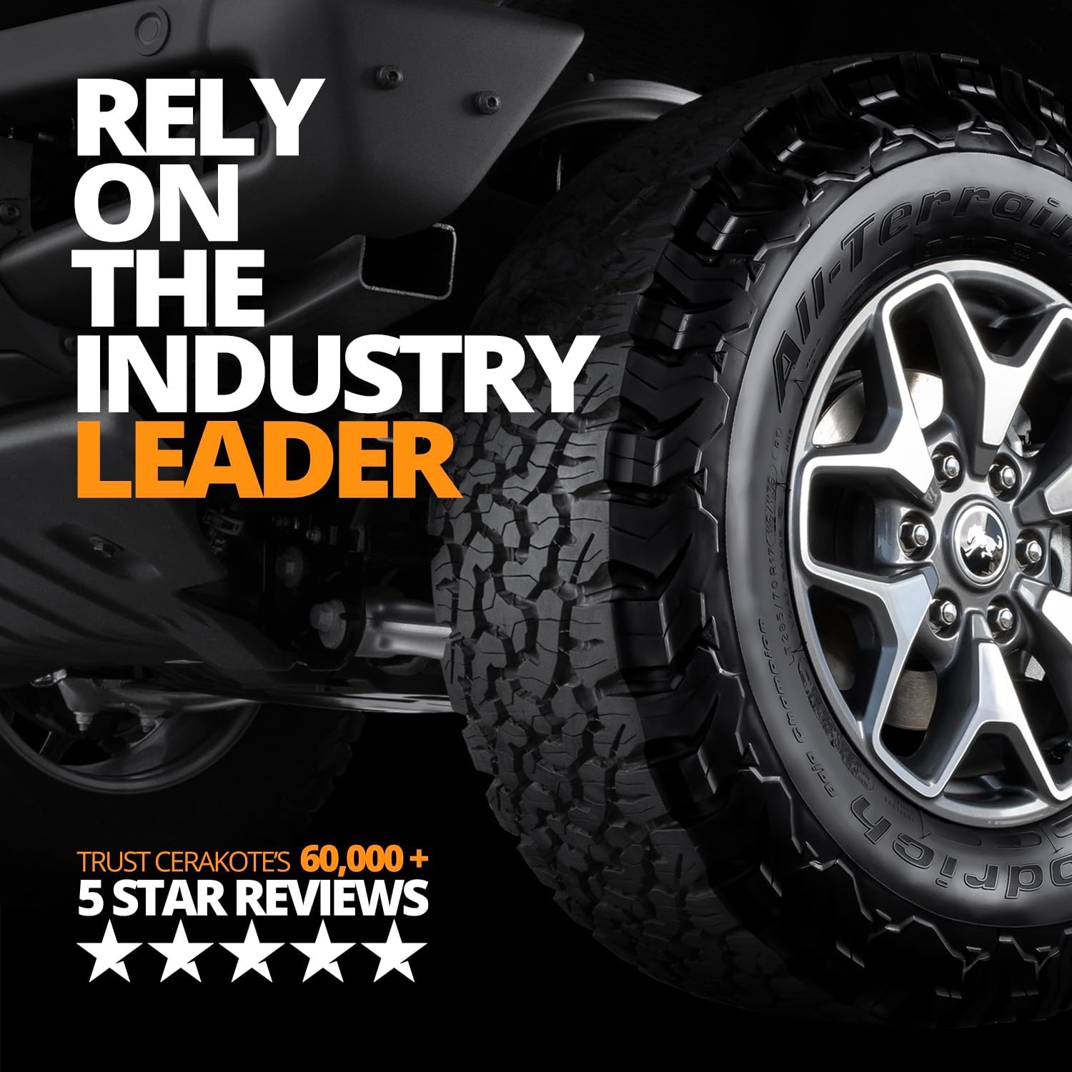 CERAKOTE Rapid Ceramic Tire Coat (32 oz.) - Showroom New Tire Shine – Deep Tire Black Finish – Lasts Up to 10x Longer – No Sling, Non-Greasy Ceramic Tire Coating – Easy Application