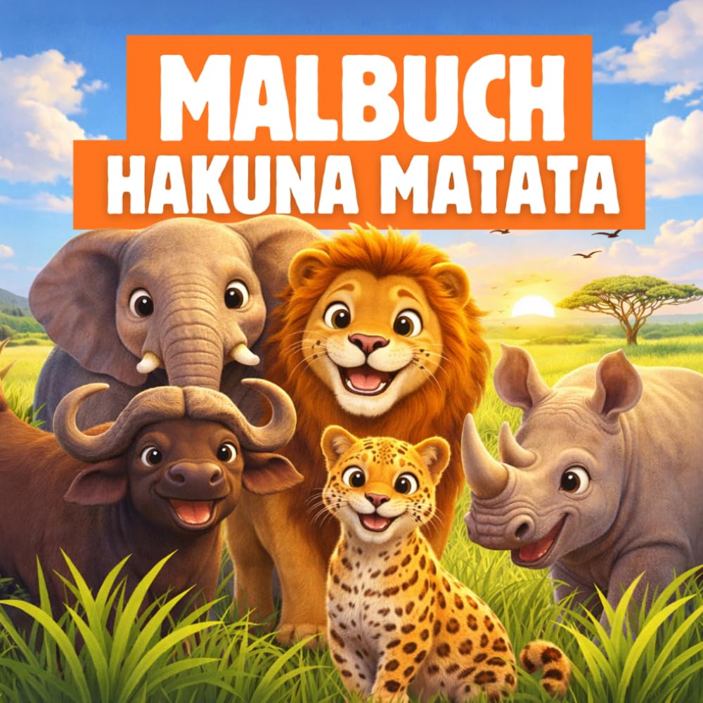 Malbuch: Tiere aus Afrika: Ausmalspaß für Groß und Klein
