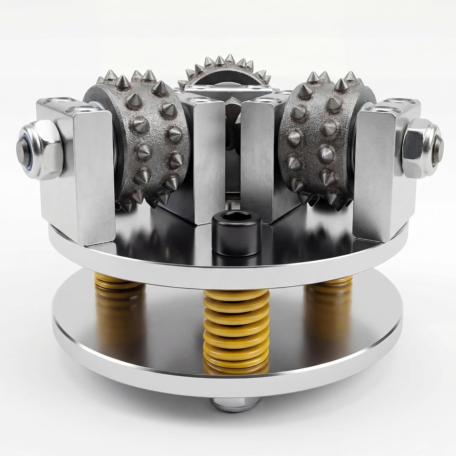 5 Inch Bush Hammer Plate, Stone Concrete Bushing Tool for Coating Removal, CSP 4–5 Surface Roughening Tool, 5/8"-11 Thread Fit Angle Grinder Polisher