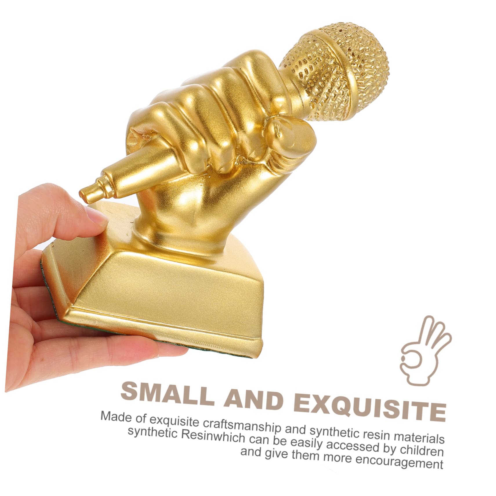 SWAYVES Trofeo de Música Trofeo de Resina para Premios Trofeo Copa de Premio/Golden*3Pcs/13.5 * 11 * 5Cm