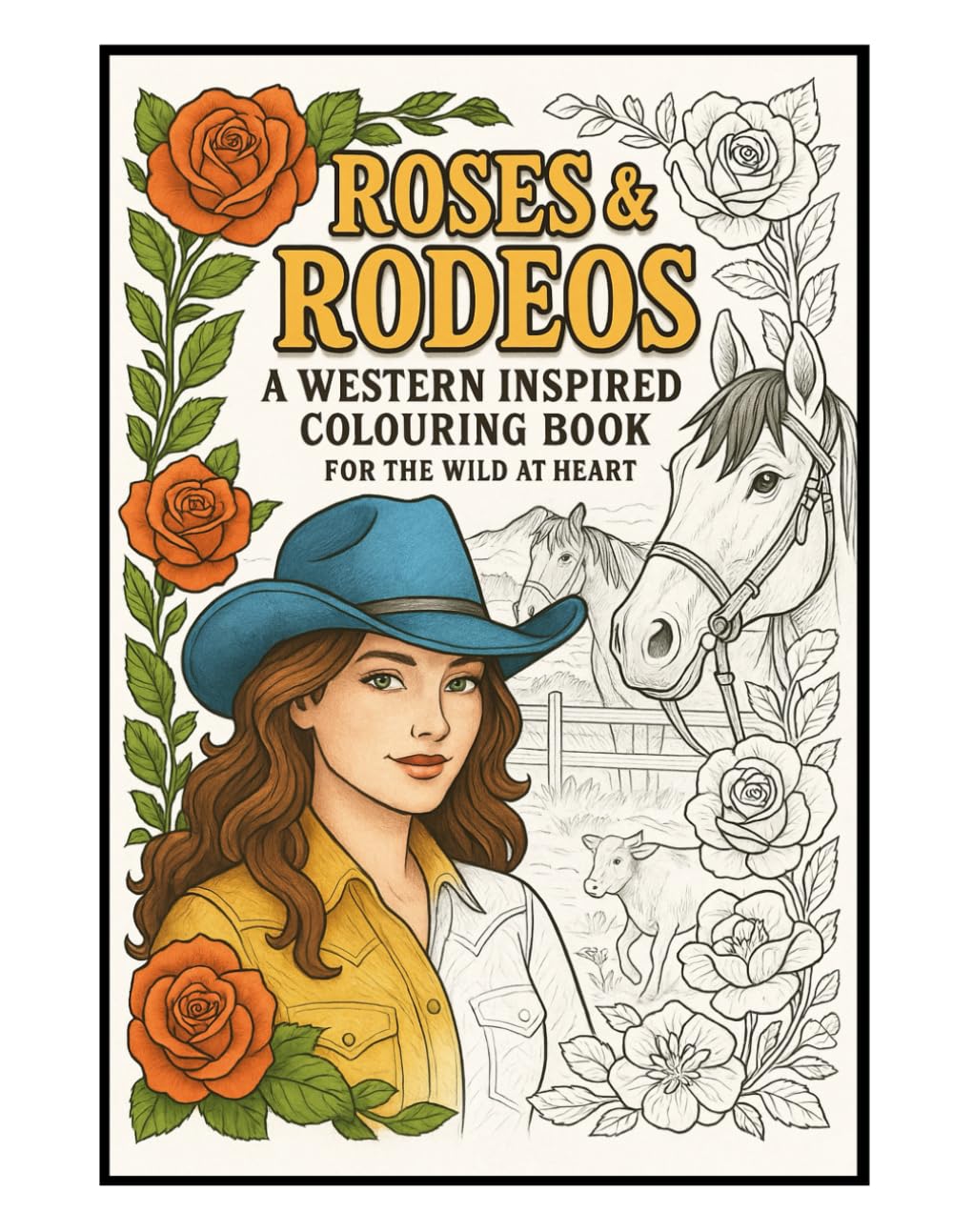 Roses & Rodeos: A Western Inspired Coloring Book for the Wild at Heart