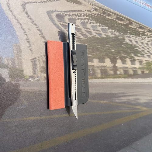 Miniatura 2 de Paquete de 3 herramientas de vinilo con borde de fieltro magnético, herramientas de envoltura de vinilo para ventana, espátula ancha para envoltura