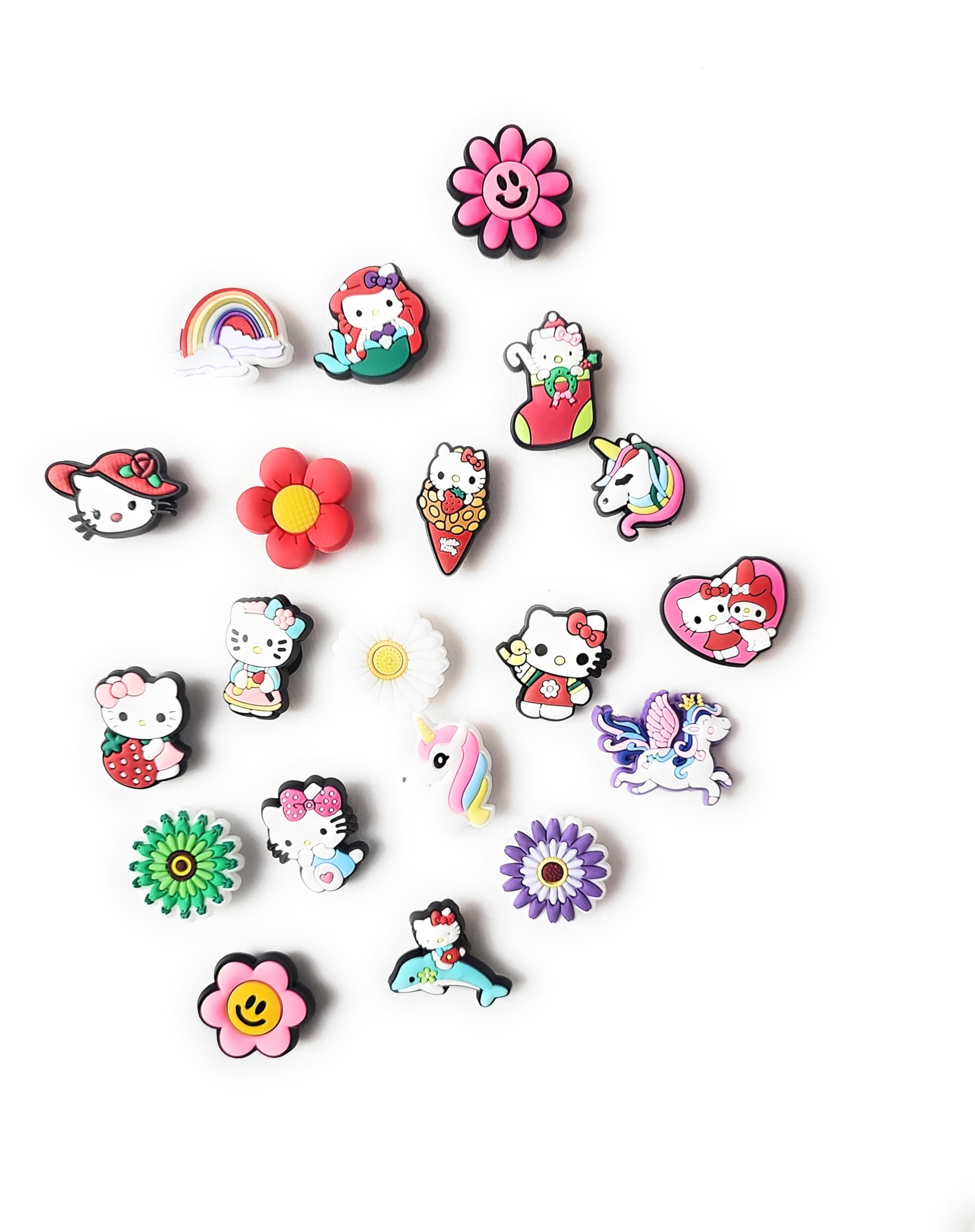 RDRKR Unisex Kids Adults Shoe Decoration Charms Clog Mule Charms Variety 20 Piece Pack With Assorted Designs