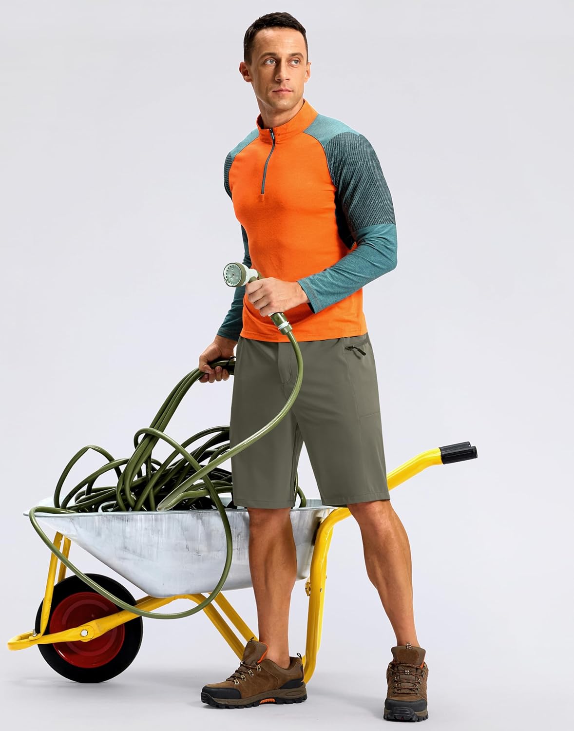 G Gradual Men's Casual Shorts 9" Lightweight Hiking Golf Zipper Pockets Stretch - Image 6