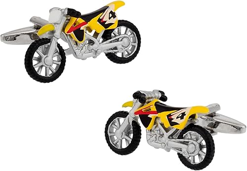 Cuff-Daddy Gemelos de motocross para motocicleta con caja de presentación, gemelos para camisa de negocios, boda, hecho a mano, gemelos y accesorios