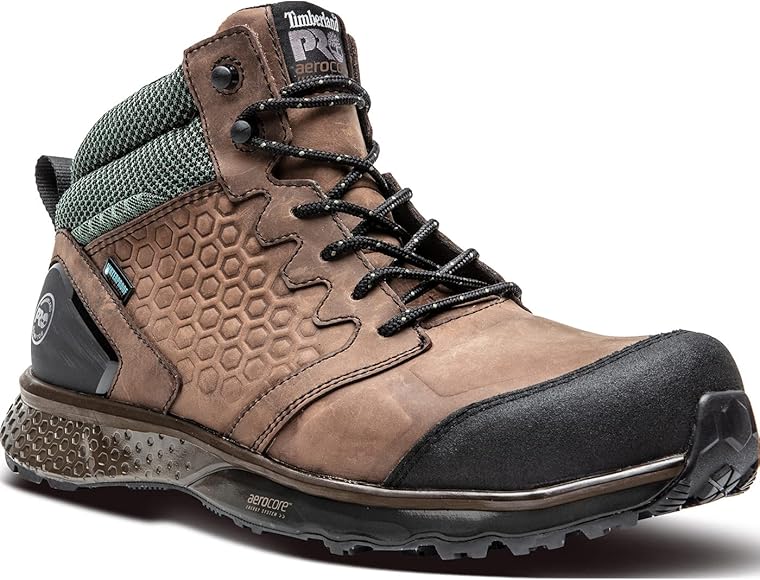ティンバーランドスエードブラウン・グリーンワークブーツ