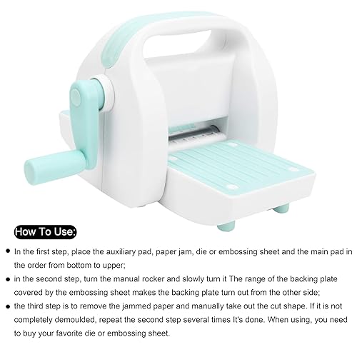 Miniatura 2 de Máquina de gofrado troqueladora, troqueladora y repujado, cortador de papel de corte DIY Scrapbooking Creatividad 7.5 x 3.7 x 5.1 pulgadas