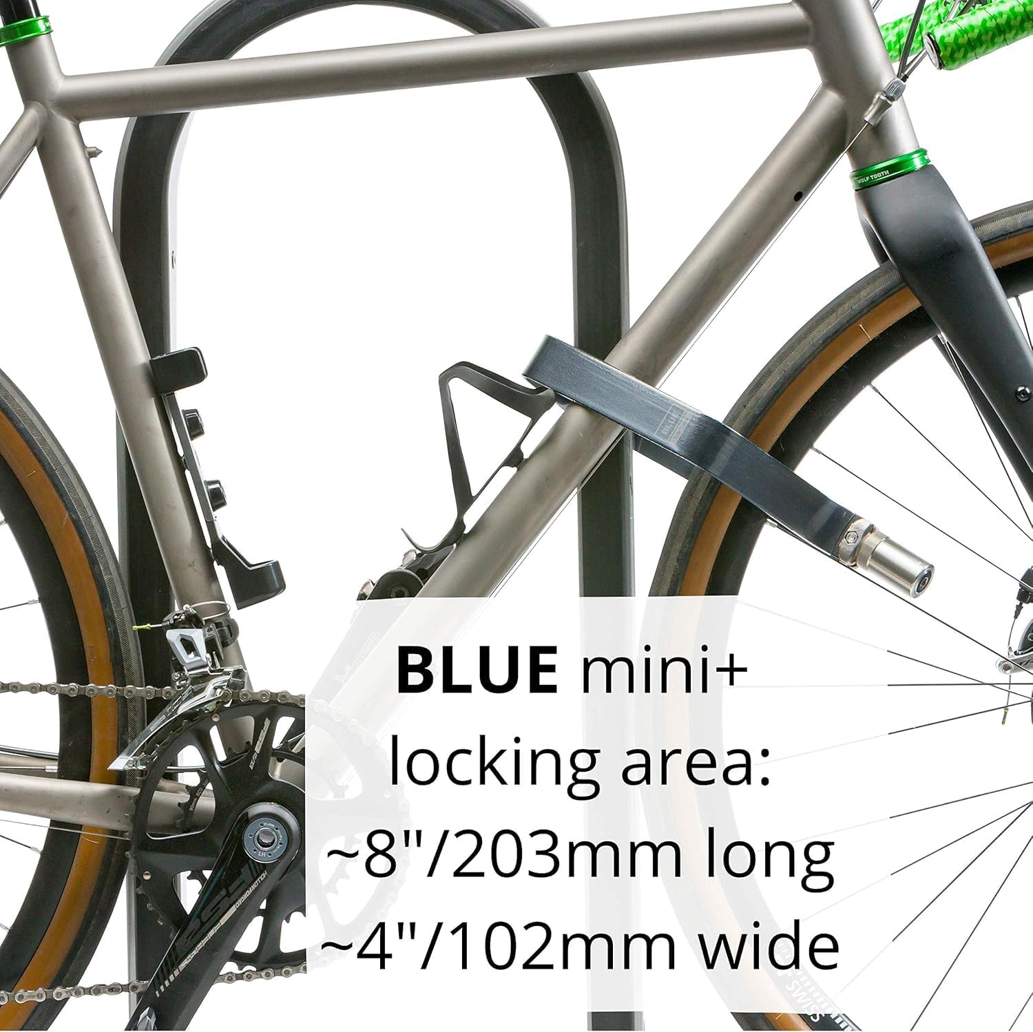 TiGr Mini+ Lightweight Bike Lock with Frame Mount – High Security 8 x 4" Flexible High-Carbon Steel Shackle –Keyed alike (4 Identical Keys) – 2 Pack