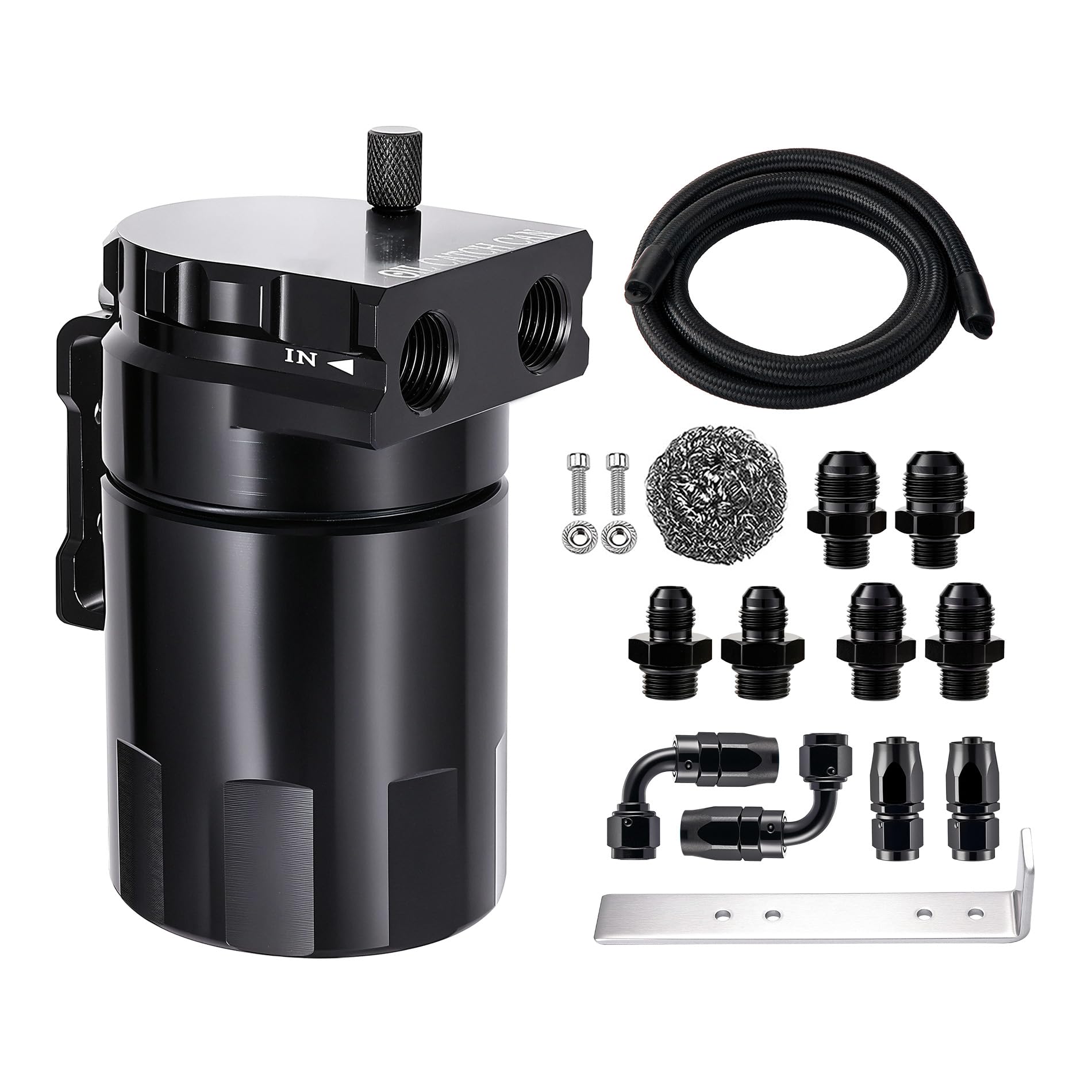 EVIL ENERGY Oil Catch Can, 300ml Baffled Catch Can Kit 2 Port