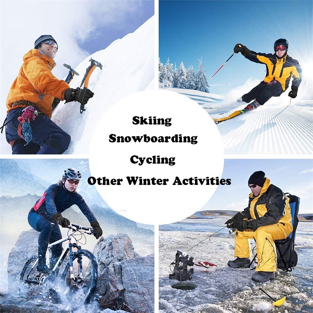 Wasserdichte Skijacke Warmer Winter Winter Kinder bedruckte Handschuhe, wasserdichte und leichte Handschuhe, die sich auf Skihandschuhe, Skifahren, Snowboarden, Radfahren und andere Wintersportaktivit