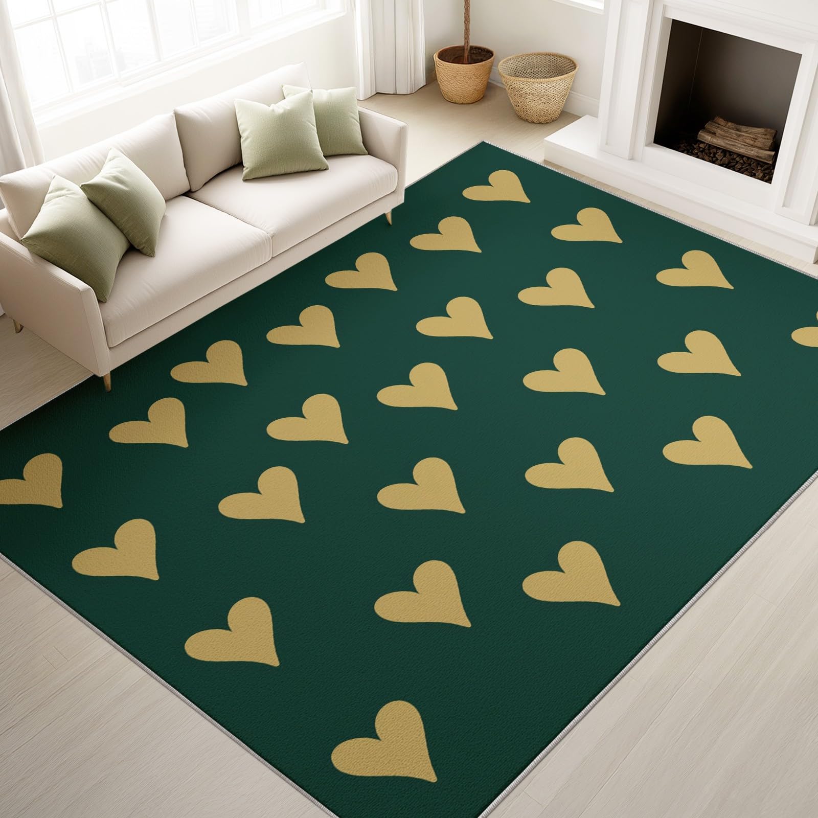Générique Tapis de Enfant Vintage Ethnic Palmier Plume